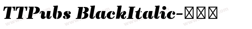 TTPubs BlackItalic字体转换